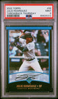 Graded 2022 Topps Julio Rodriguez #56 Throwback Thursday Rookie RC Baseball Card PSA 9 Mint