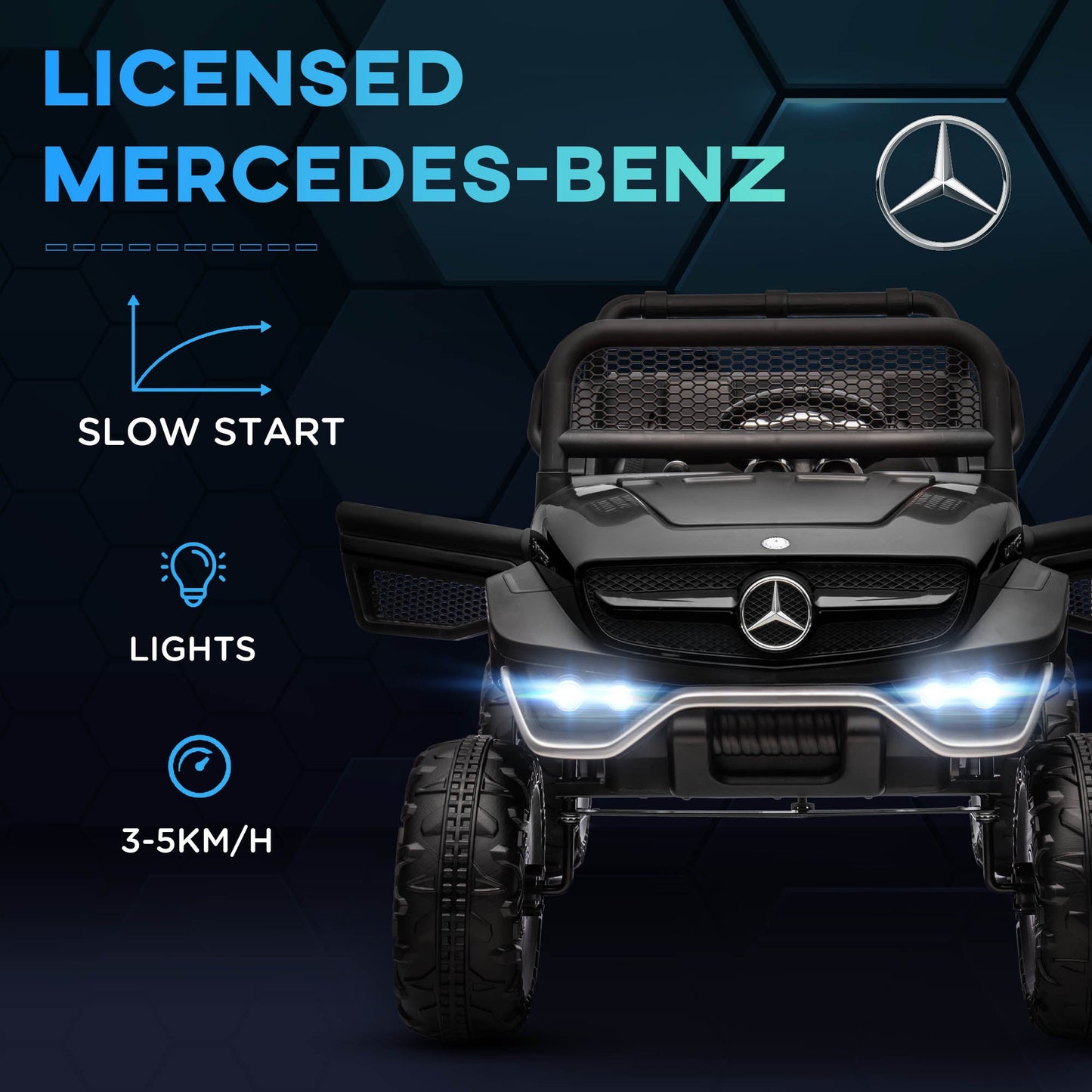 Mercedes-Benz Unimog 12V Kids Ride on Truck with Remote Control - Officially Licensed