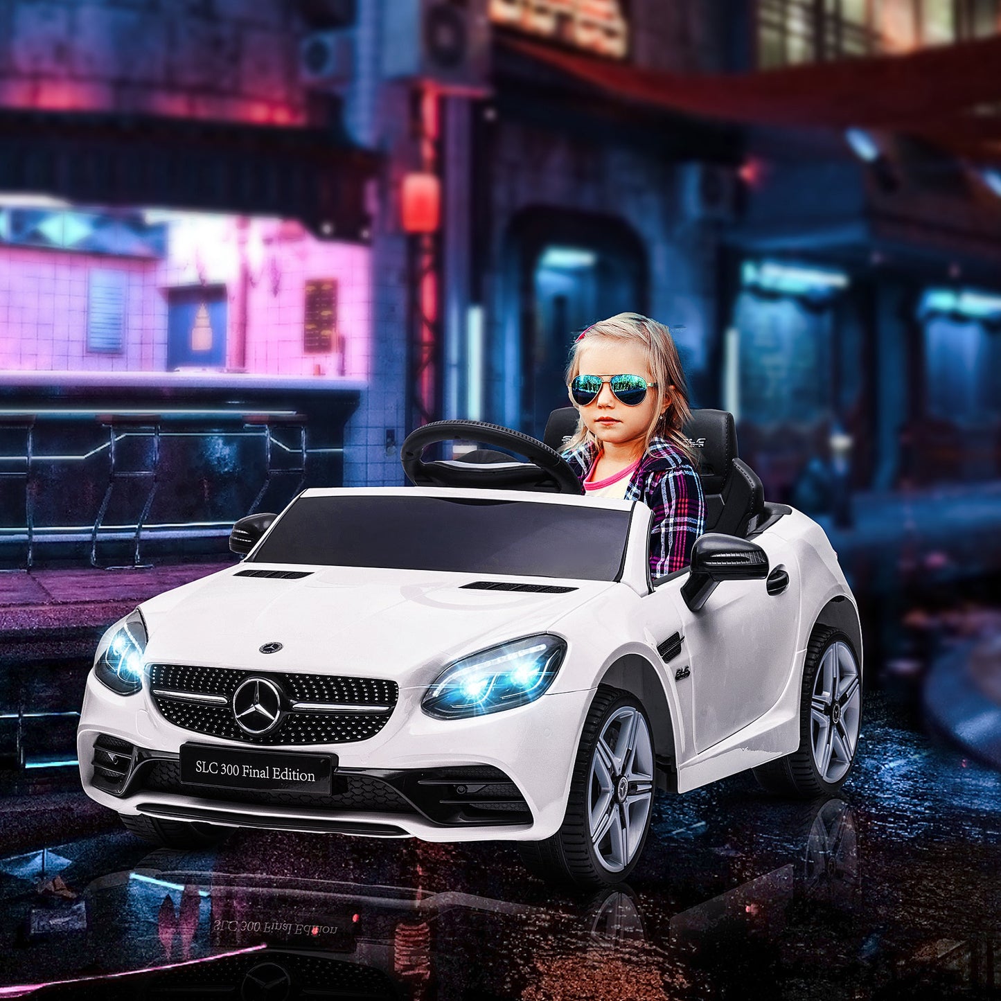 Electric Ride-On Car for Kids with Remote Control, Dual Motors, Music and Lights