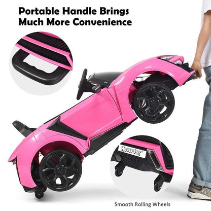 2-Door 12V RC Electric Ride-On Car for Kids with Music and Lights