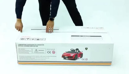 2-in-1 Electric Ride On Sports Car Toy with Remote Control, 12V Battery, 2 Speeds, and LED Lights