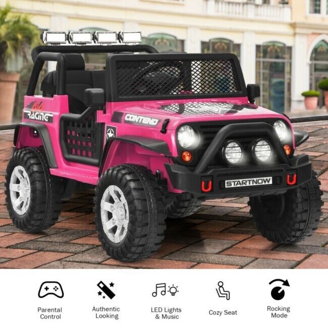 2-Seater 12V Electric Ride-On Truck for Kids with Remote Control