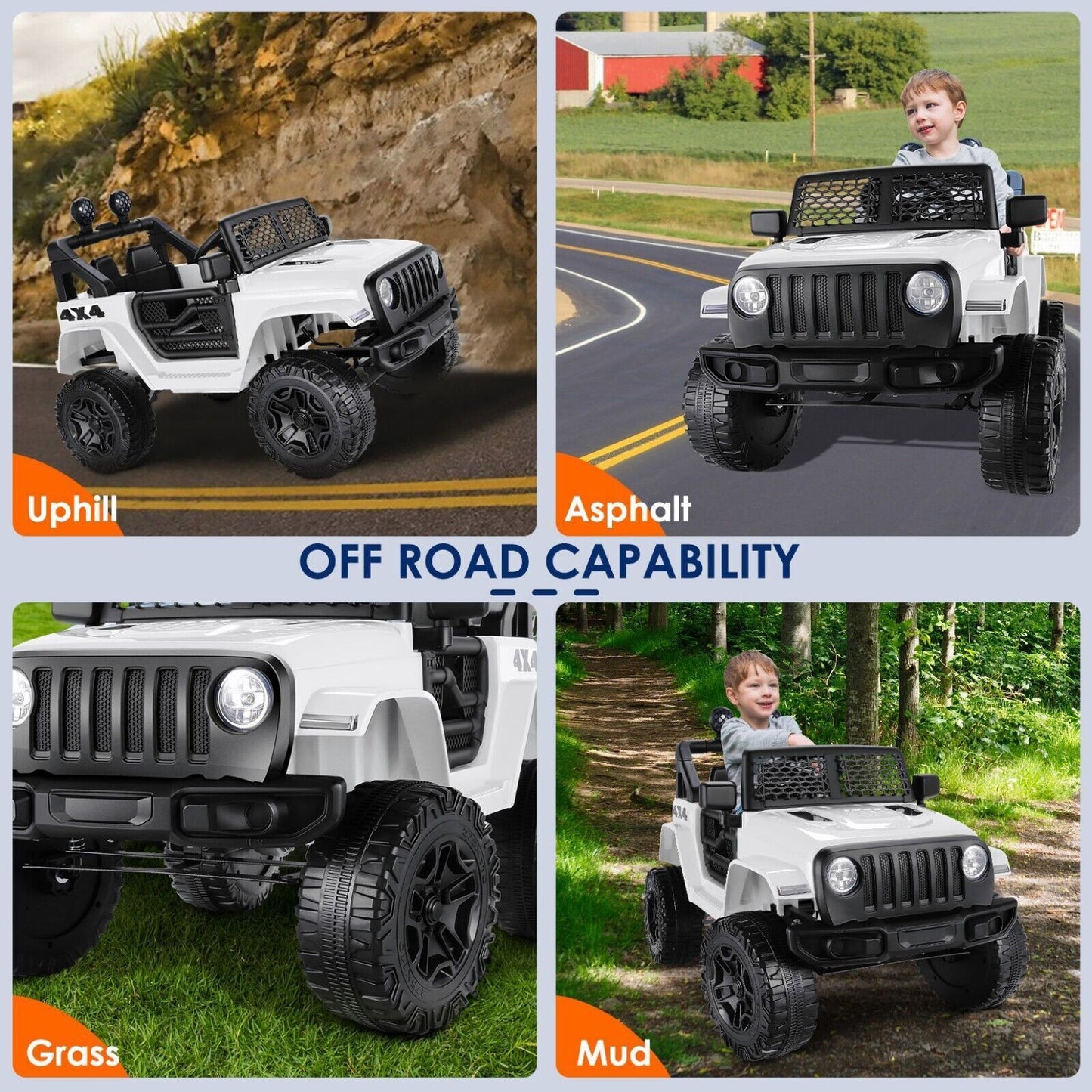 2-Seater 12V Electric Ride-On Truck with Bluetooth and Remote Control for Kids