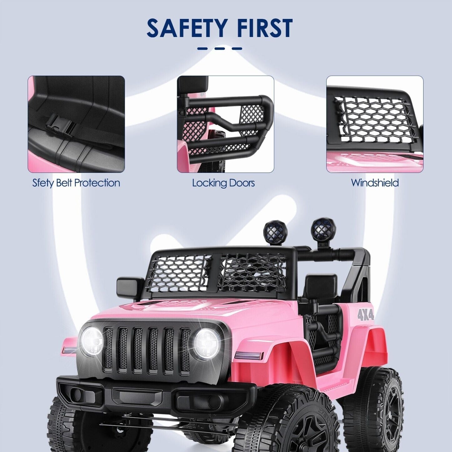 2-Seater 12V Electric Ride-On Truck with Bluetooth and Remote Control for Kids