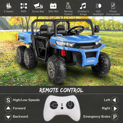 Premium 2 Seater Electric Car for Kids with Remote Control and 4WD - 24 Volt, 300W