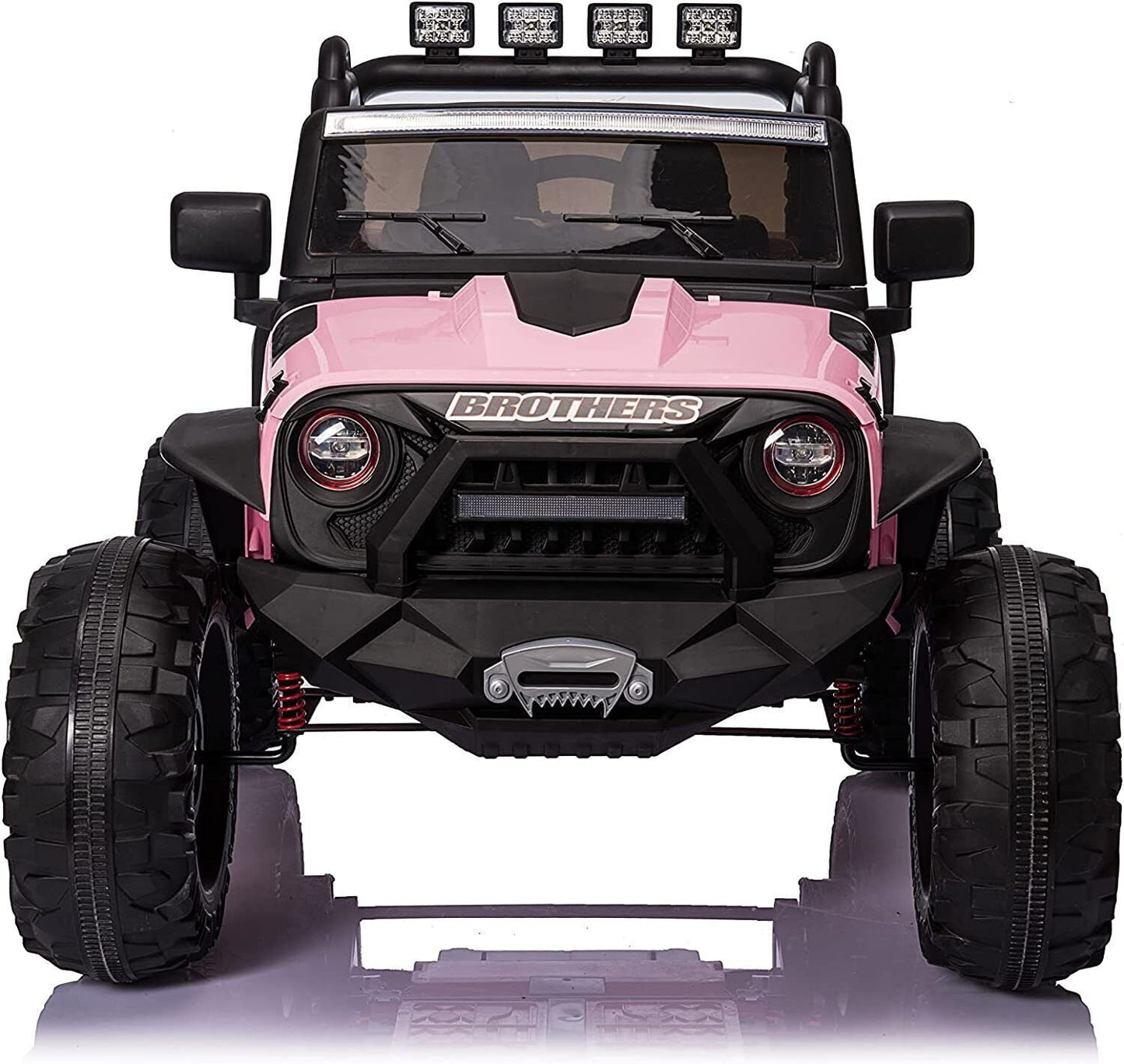 2-Seater 24V Electric Jeep for Kids with Remote Control, 3 Speeds, and LED Lights