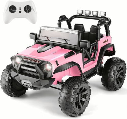 2-Seater 24V Electric Ride-On Car for Kids with Remote Control - Pink