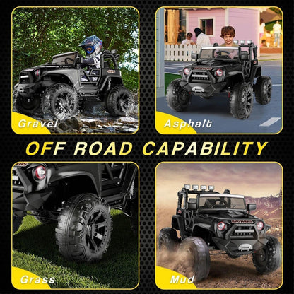 400W Electric Ride-On Truck for Kids with Remote Control and MP3 Player - 24V 2-Seater