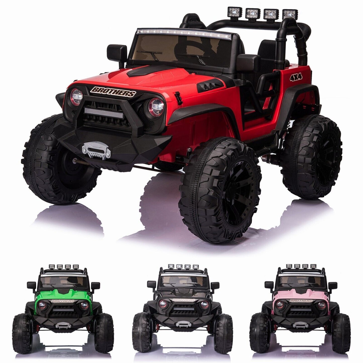 2-Seater Electric Ride-On Jeep for Kids with Remote Control and AUX Connectivity