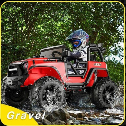 2-Seater 24V Electric Ride-On Toy Truck with LED Lights, MP3 Player, and Remote Control