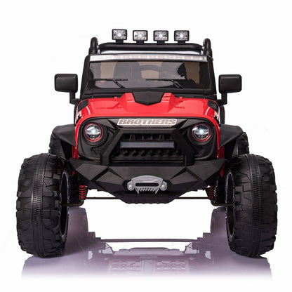 2-Seater 24V Electric Ride-On Truck for Kids with Remote Control and LED Lights