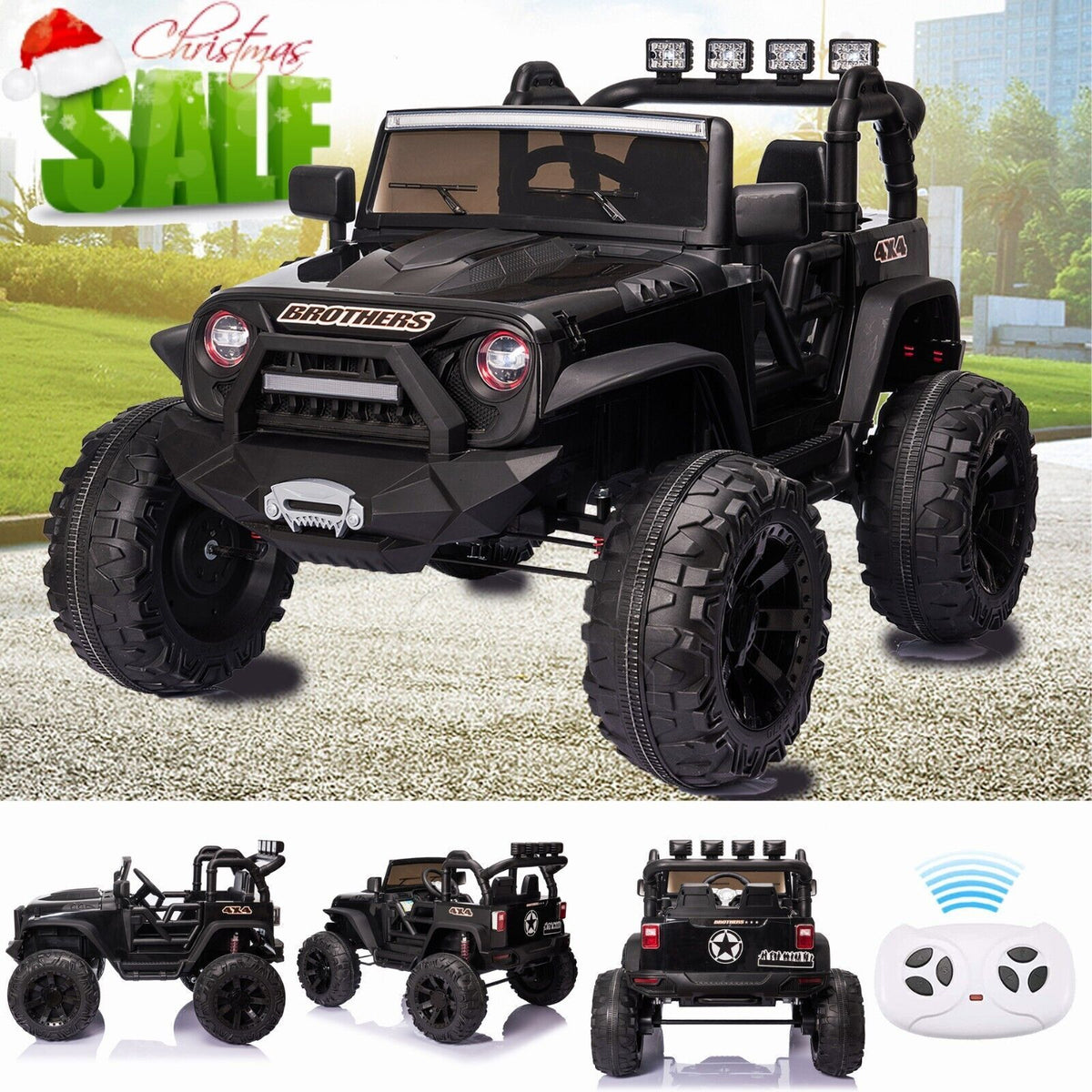 2-Seater 24V Electric Ride-On Truck with Bluetooth and Remote Control for Kids