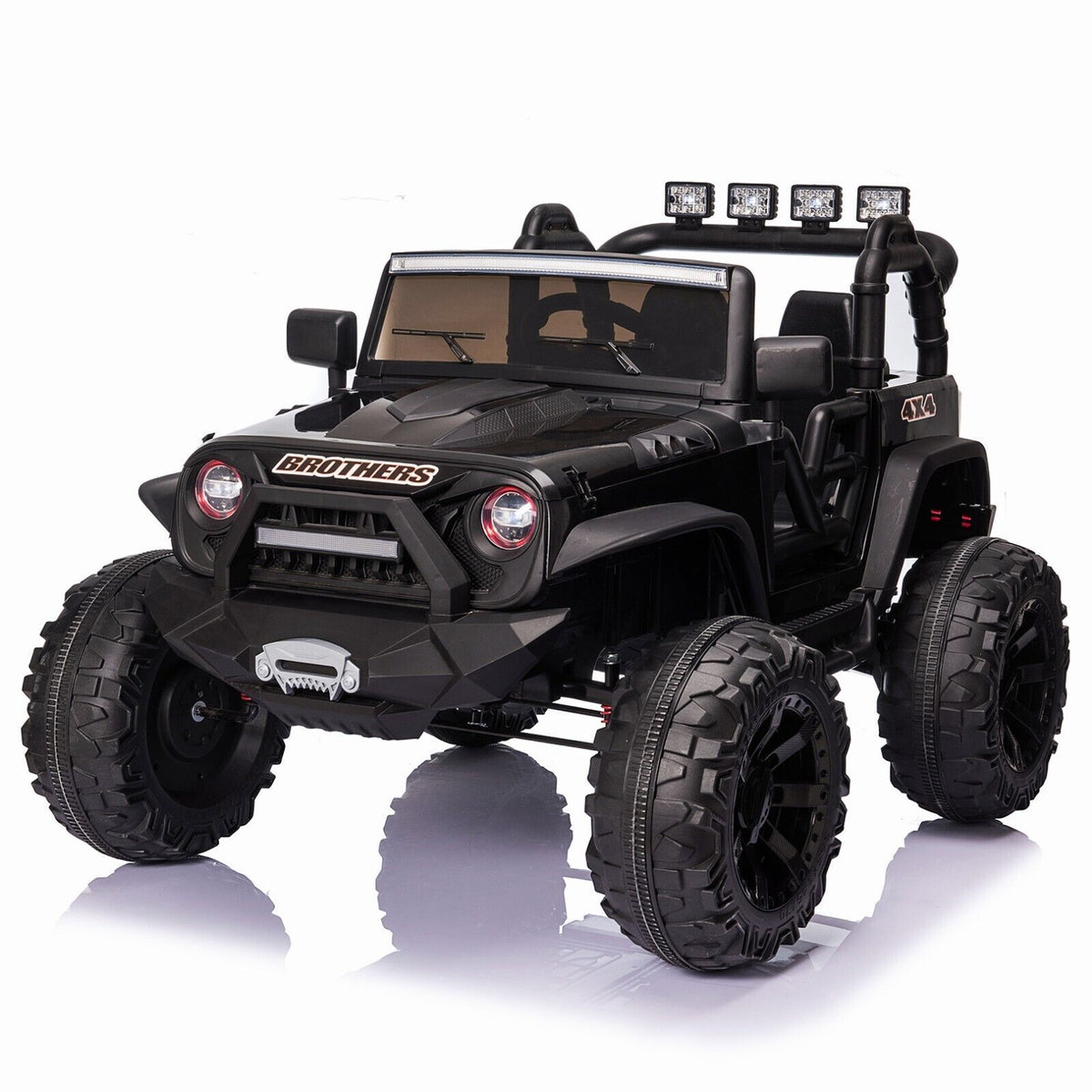 2-Seater 24V Electric Ride-On Truck with Bluetooth and Remote Control for Kids