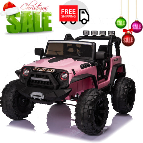 2-Seater 24V Electric Ride-On Truck with Bluetooth Remote Control for Kids