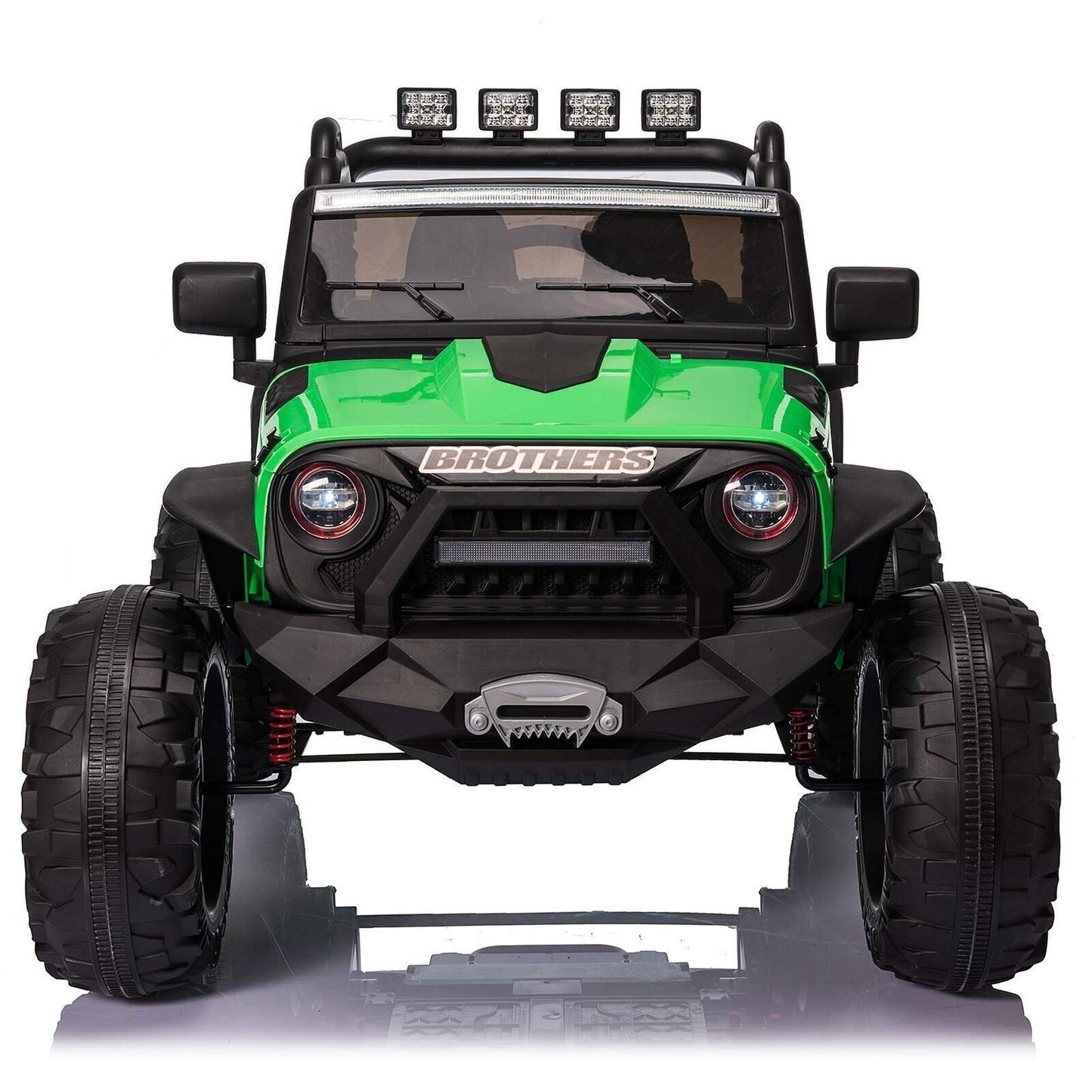2-Seater 24V Electric Ride-On Truck with LED Lights, MP3 Player, and 3 Speed RC Control