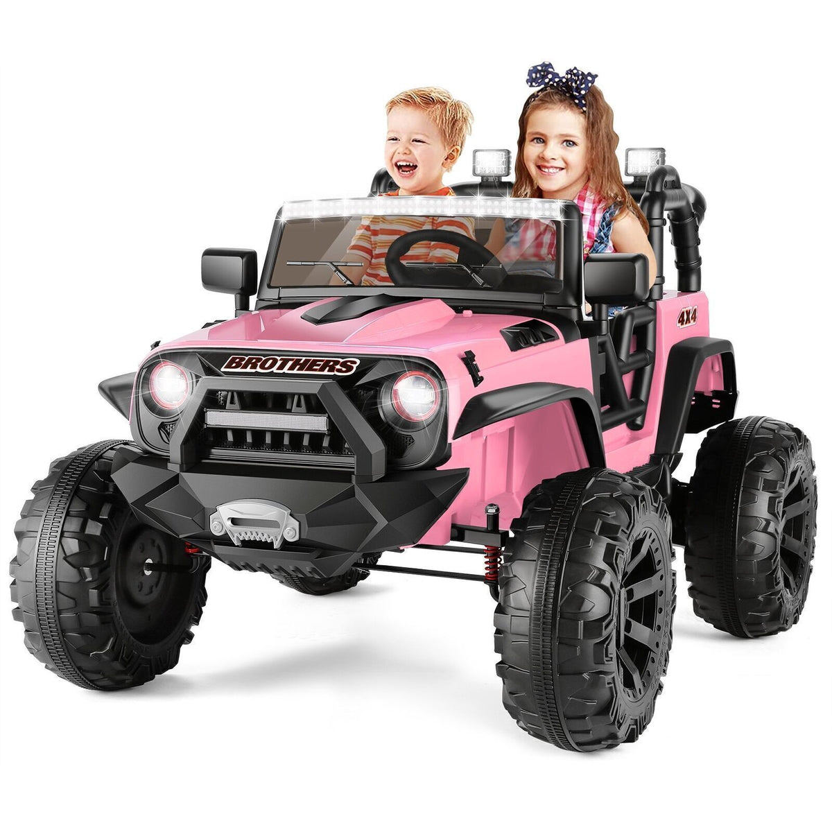 2-Seater 24V Electric Toy Truck for Kids with Parental Remote Control