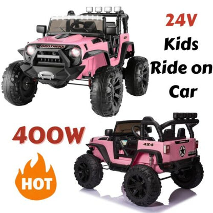 2-Seater 24V Kids Electric Car with 9AH Battery and 400W Power