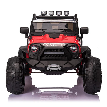 400W 2-Seater Electric Ride-On Jeep with LED Lights, MP3 Player, and Remote Control for Kids (24V)