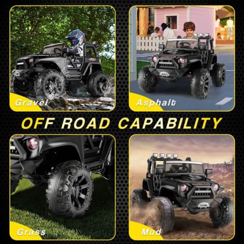 2-Seater 400W Electric Ride-On Toy Truck for Kids with Remote Control - 24V