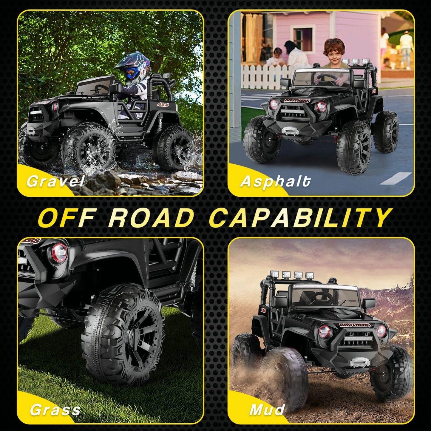 2-Seater Electric Truck Toy for Kids with Remote Control - 400W 24V 9AH
