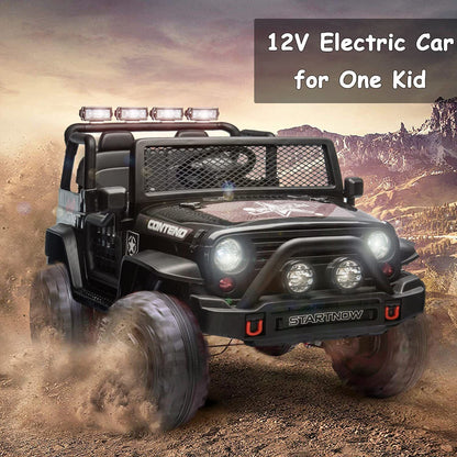 2-Seater Electric Jeep Car Toy with Remote Control for Kids - 12V Ride-On Vehicle