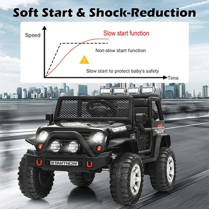 2-Seater Electric Jeep Car Toy with Remote Control for Kids - 12V Ride-On Vehicle
