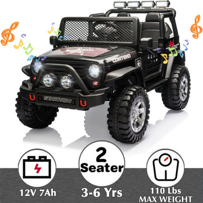 2-Seater Electric Jeep Car Toy with Remote Control for Kids - 12V Ride-On Vehicle