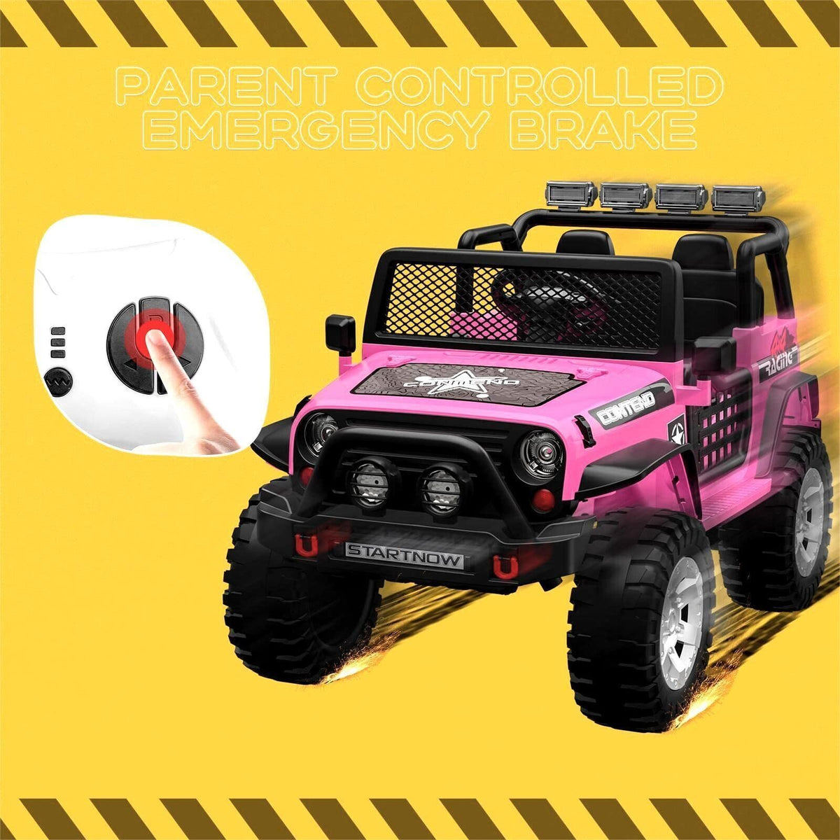 2-Seater Electric Kids Ride-On Car with LED Lights and MP3 Player - Perfect Xmas Gift!