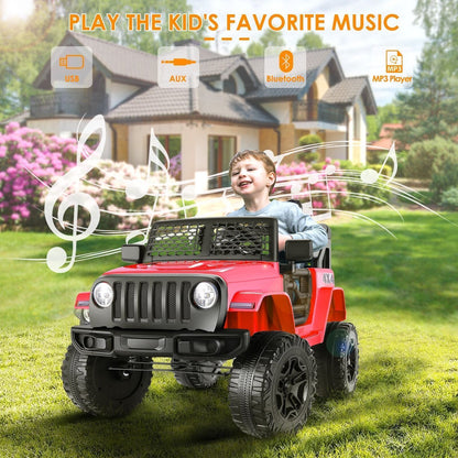2-Seater Electric Ride-On Car for Kids with Remote Control - 12V 7AH Toy Truck