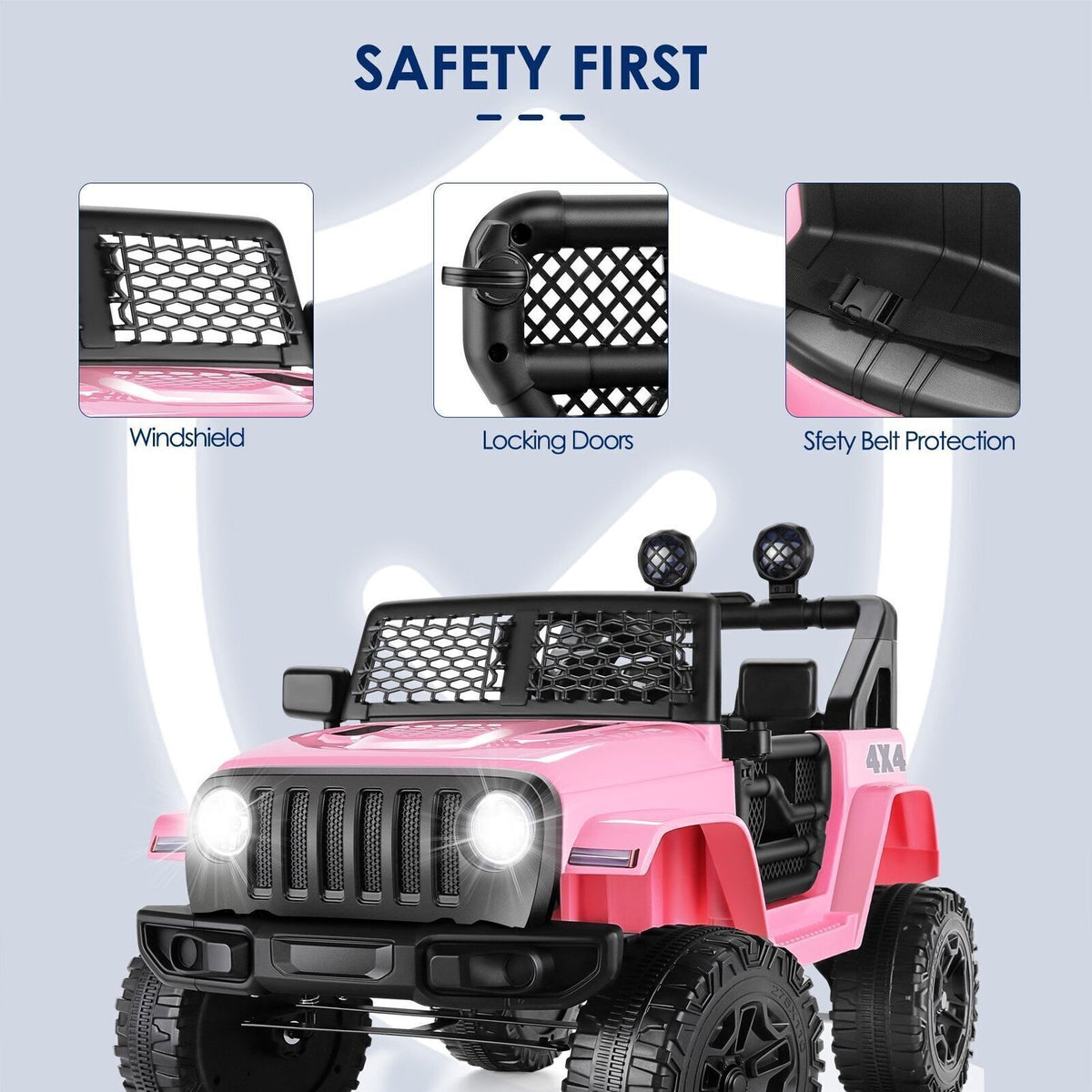 2-Seater Electric Ride-On Car for Kids with Remote Control, MP3 and USB Capabilities