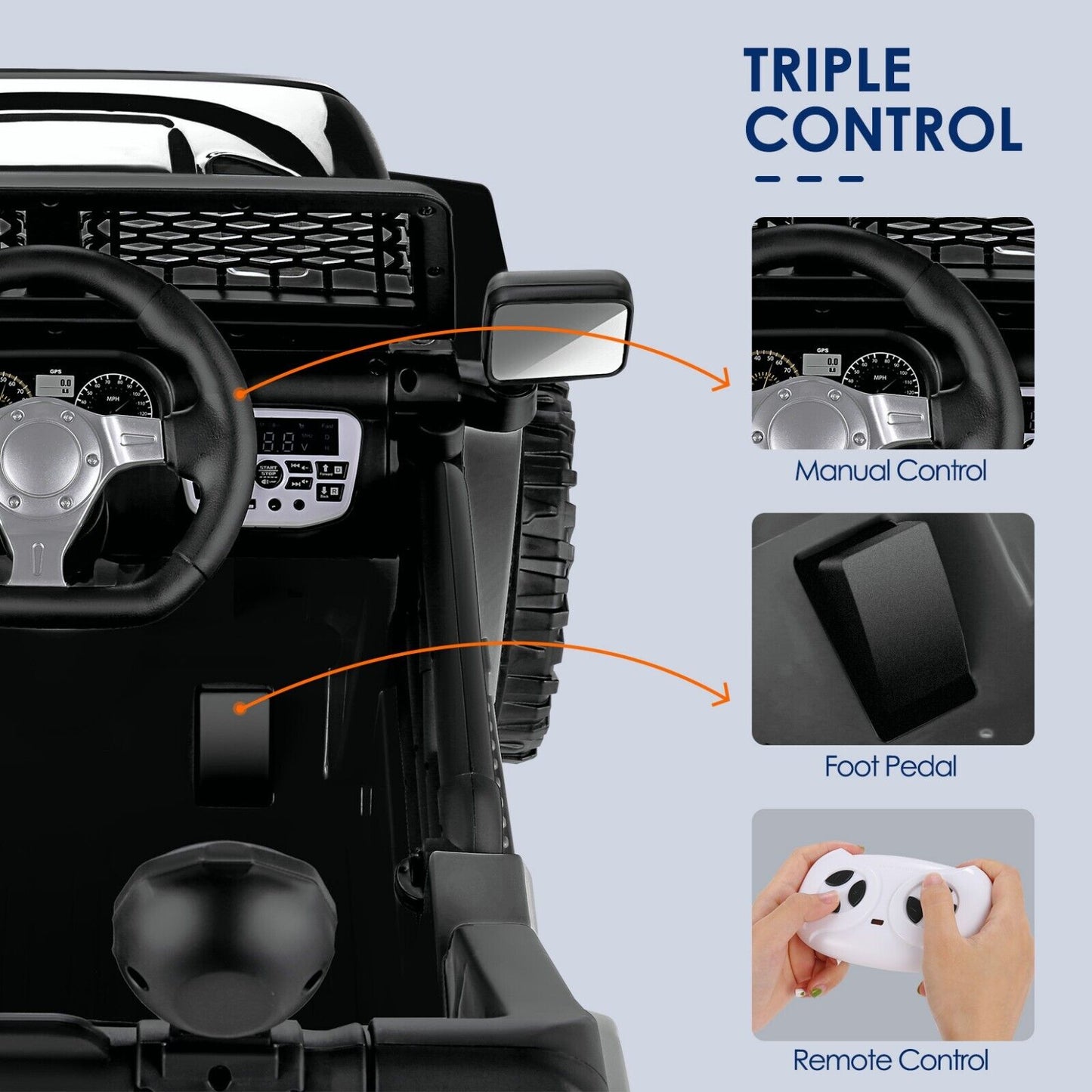 12V Electric Kids Ride On Car with Remote Control and MP3 Player - Perfect Gift for Little Drivers!