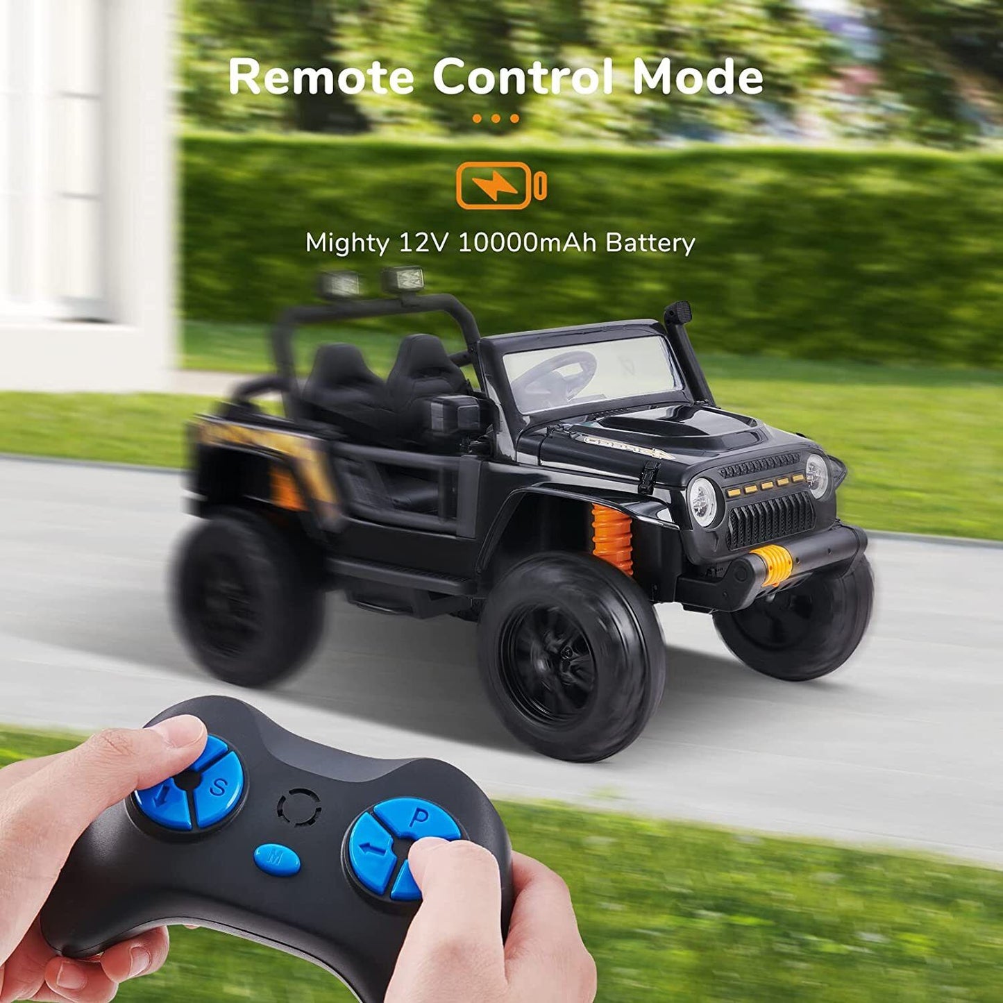 Electric Parent-child Ride On Truck with Remote Control - Perfect Xmas Gift for Kids (12V)