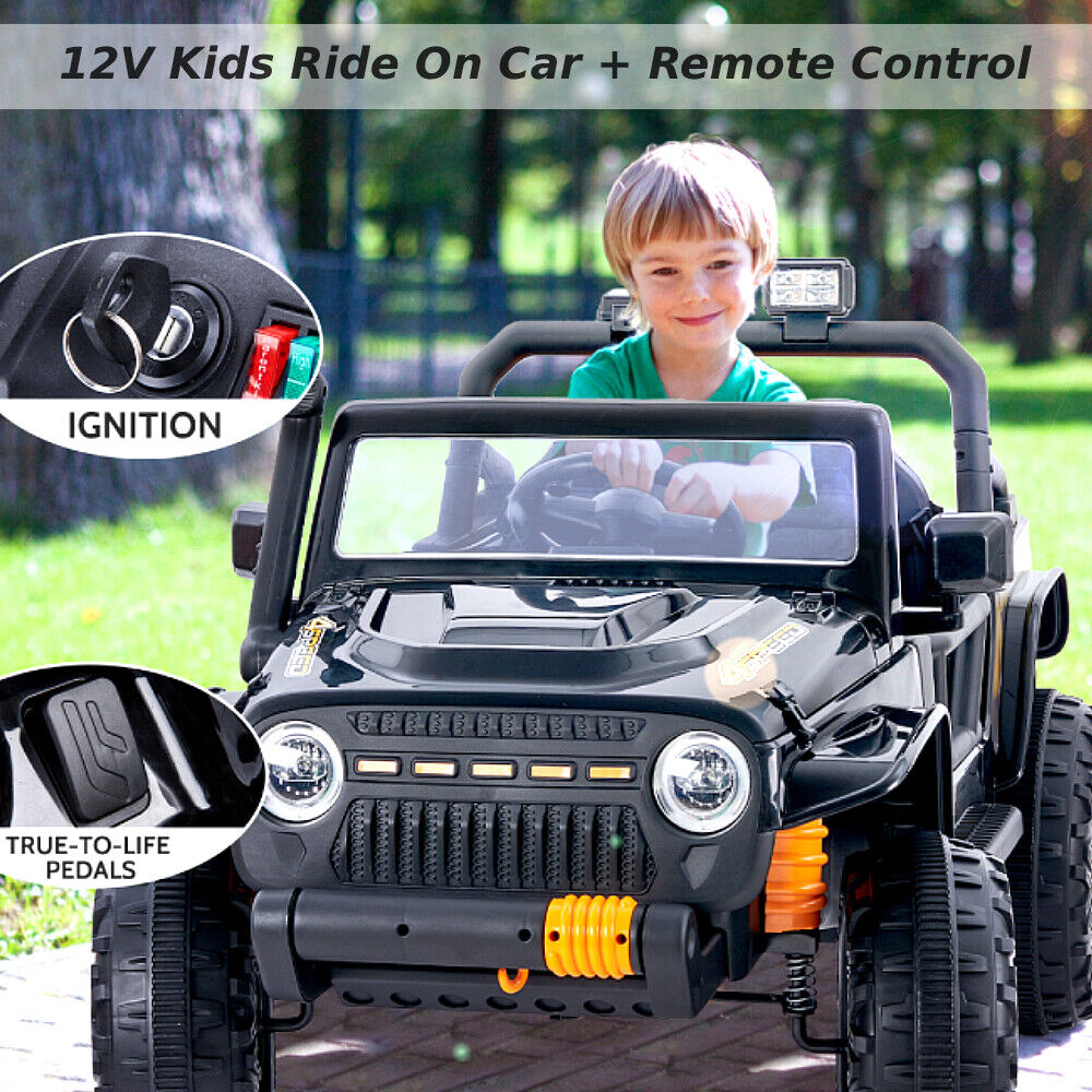 KLOKICK 12V Ride On Truck with MP3 Player and Remote Control for Parent-Child Fun