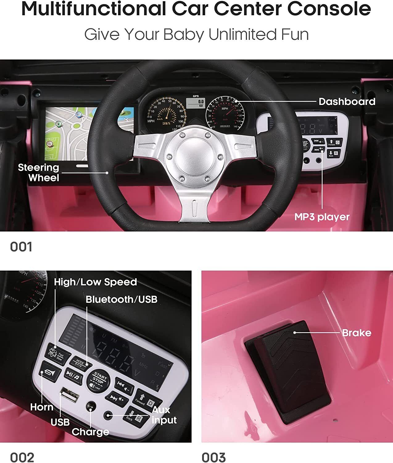 2-Seater 12V Ride On Truck Toy for Kids with Parent Remote and LED Lights