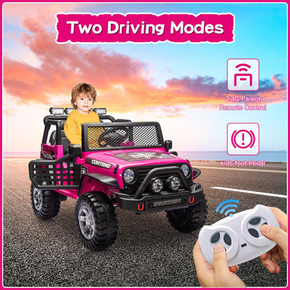 2-Seater Electric Ride-On Jeep for Kids with MP3 and Remote Control - 12V Toy Truck