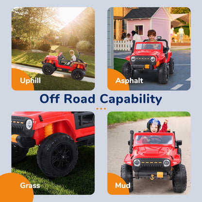 Bluetooth Ride-On Truck for Kids with Remote Control and LED Lights - Perfect for Parent-Child Bonding!