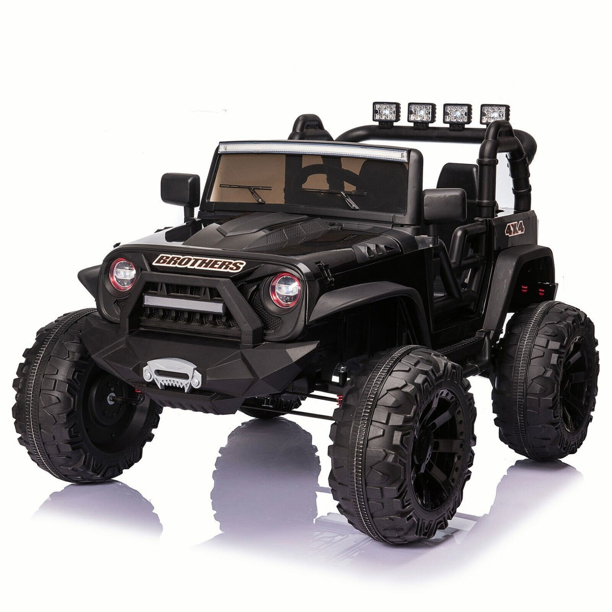 2-Seater 24V Kids Ride-On Truck with Remote Control, LED Lights, and 3-Speed Options