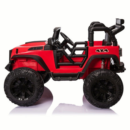 2-Seater 24V Kids Ride-On Truck with Remote Control, LED Lights, and 3-Speed Options