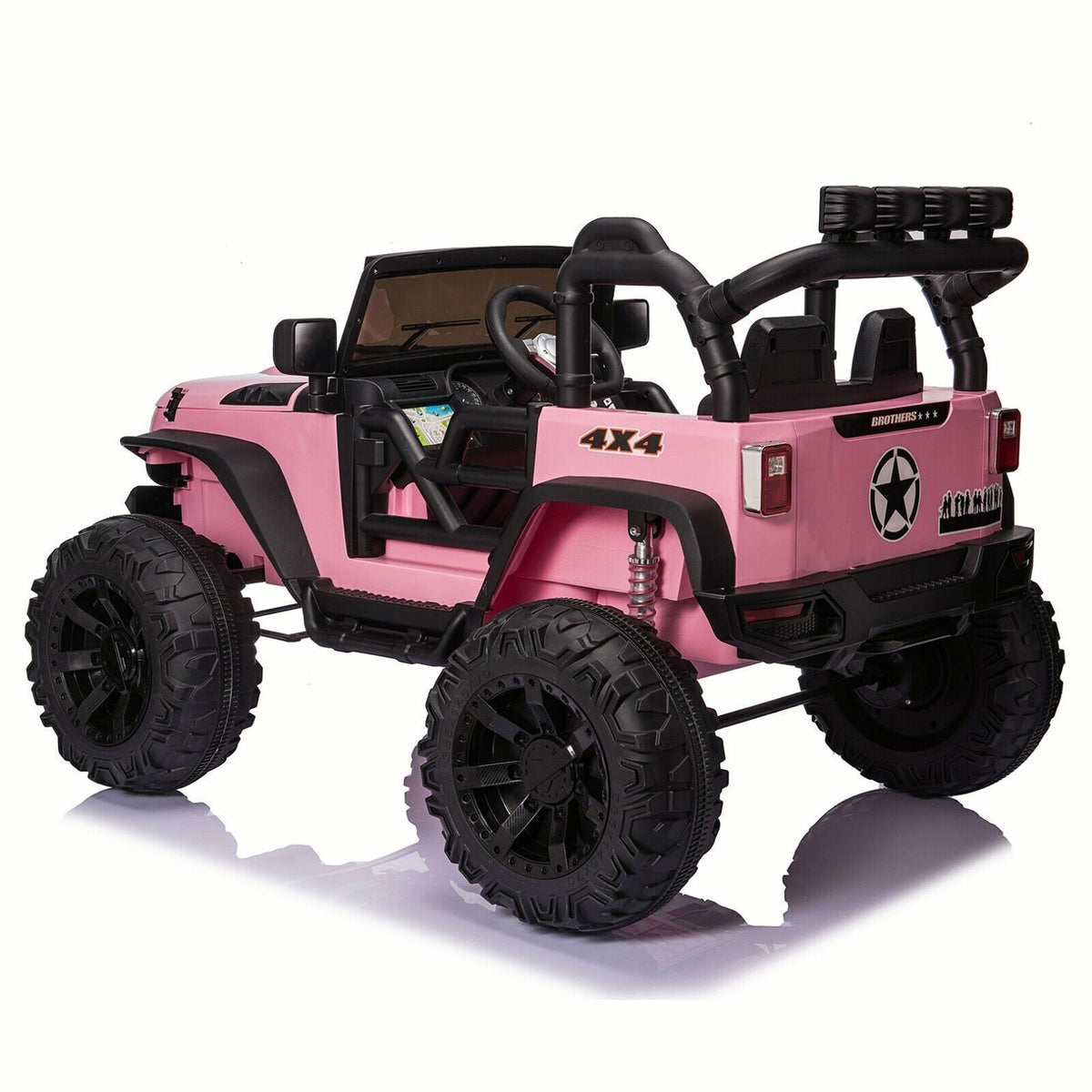 2-Seater 24V Kids Ride-On Truck with Remote Control, LED Lights, and 3-Speed Options