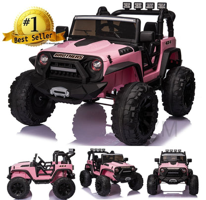 2-Seater Electric Ride-On Truck for Kids with Bluetooth and Remote Control - 24V