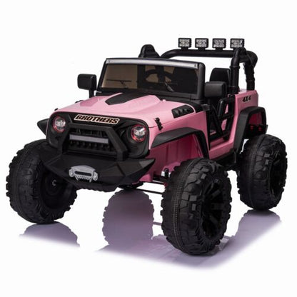 12V/24V Electric Ride On Jeep Toy Car with USB, Bluetooth, and Remote Control for Kids