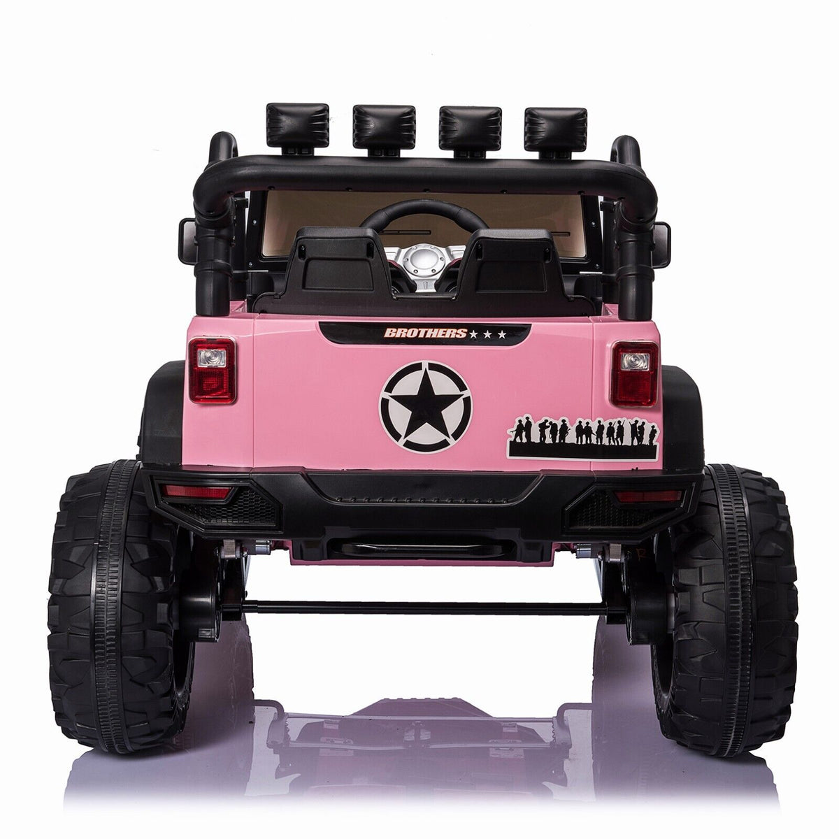 400W Electric Kids Ride On Jeep Truck with Remote Control, MP3 Player, and LED Lights - Perfect Xmas Gift!