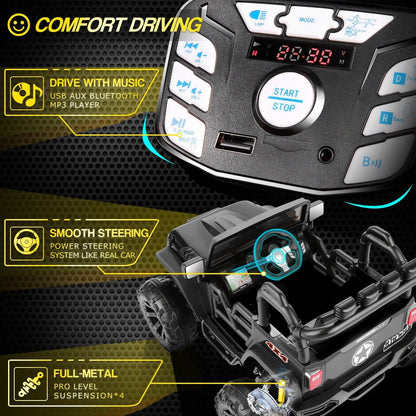 2-Seater Electric Ride-On Truck for Kids with Remote Control and 4 Large Wheels