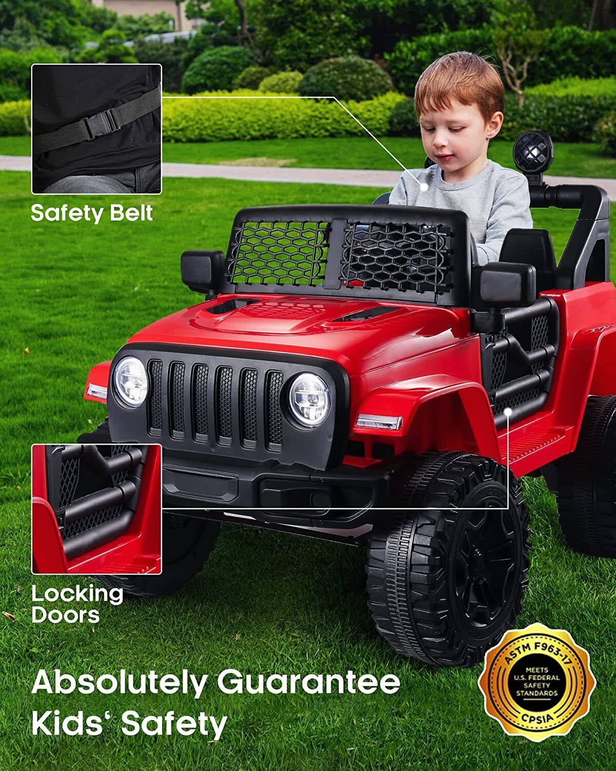 2-Seater Electric Ride-On Truck for Kids with Remote Control and MP3 Player