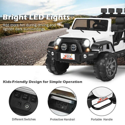 2-Seater Electric Toy Truck Jeep for Kids with Remote Control - 12V Ride On Car