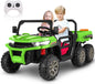 Electric 2 Seater Dump Truck Ride-On Car with Remote Control and Working Dump Bed and Shovel
