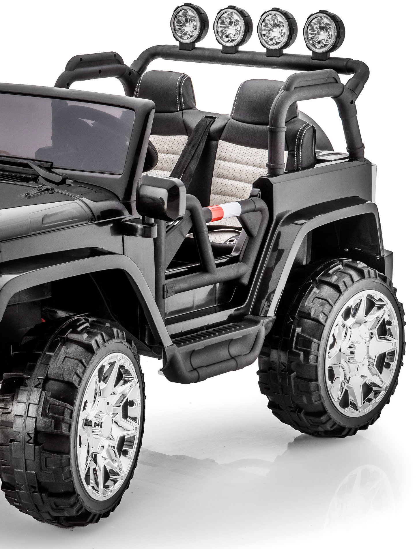 24 Volt 2 Seater 4x4 Electric Ride On Jeep Style Rubber Tires Fully Loaded Truck UTV ATV For Kids W/Magic Cars® Wireless Parental Control