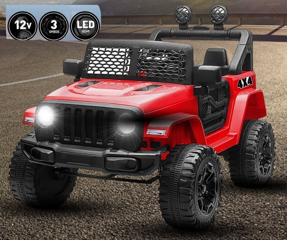 Kids Electric Ride On Car with Remote Control and MP3 Player - 2 Seater 12V Truck with 7AH Power