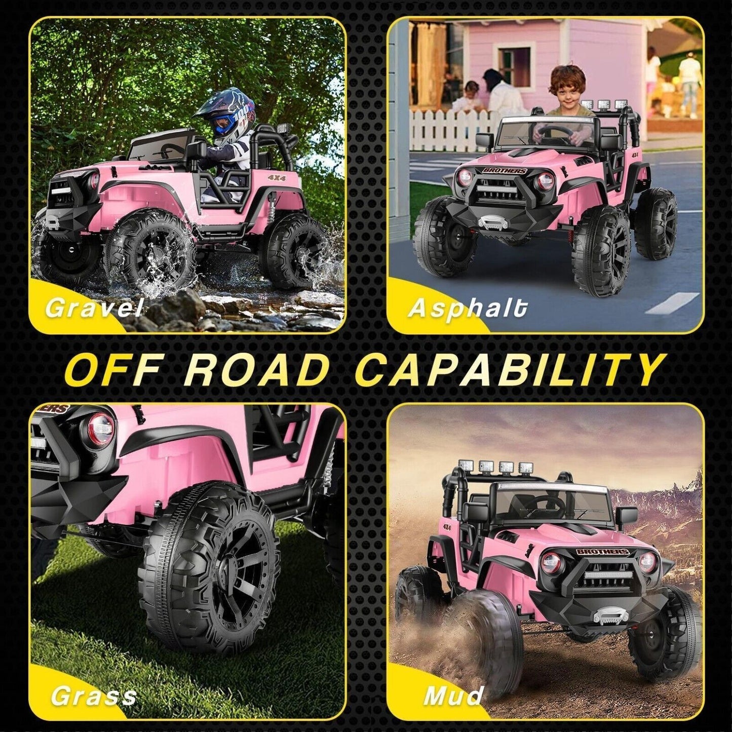 Kids Electric Ride-On Truck with Remote Control - 24V Battery Powered 2 Seater Car