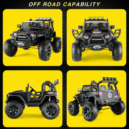 2-Seater Kids Ride On Truck with Remote Control and Powerful 200W Motors - Perfect Toy Car for Little Drivers!